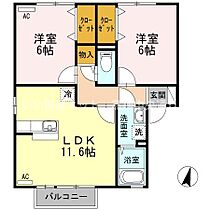 フォレスト A棟 A201 ｜ 香川県高松市春日町（賃貸アパート2LDK・2階・55.44㎡） その2