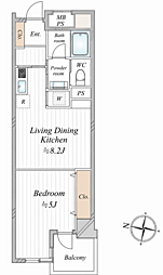 メゾン文京関口2 1LDKの間取図画像