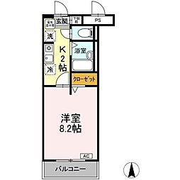 ジュネスメゾンイノウエ 1Kの間取図画像