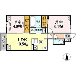 Casa Takekura 2LDKの間取図画像