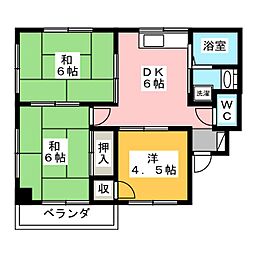 コーポピュアー 3DKの間取図画像