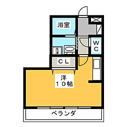ジュネス ワンルームの間取図画像