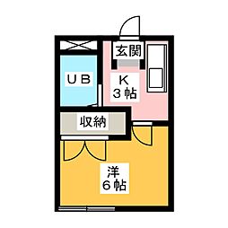 ウェルズヒルマチダ 1Kの間取図画像