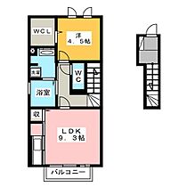 ドミールＩＷＡＩ  ｜ 静岡県三島市東本町１丁目（賃貸アパート1LDK・2階・46.96㎡） その2