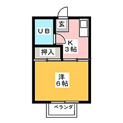 間取図画像 1K