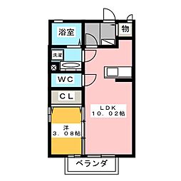 ルーデンスハイム 1LDKの間取図画像