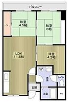 大阪府藤井寺市大井５丁目（賃貸マンション3LDK・2階・59.00㎡） その2