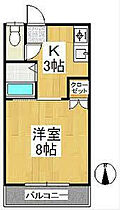 Y’s room花畑 B101 ｜ 福岡県久留米市西町1244-2（賃貸アパート1K・1階・23.10㎡） その2