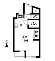 フラット広末  ｜ 福岡県久留米市寺町3-6（賃貸マンション1R・1階・27.05㎡） その2