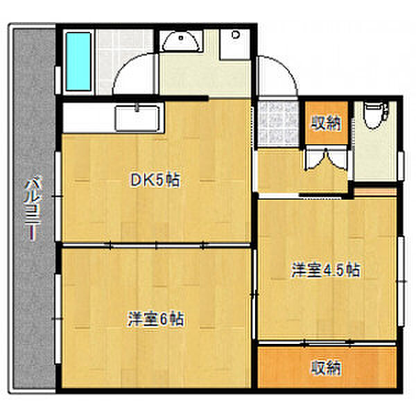 IT梅満I 505｜福岡県久留米市梅満町(賃貸マンション2DK・5階・36.53㎡)の写真 その2