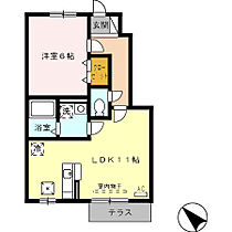 ヴィルヌープ弐番館 102 ｜ 福岡県久留米市長門石1丁目5-42（賃貸アパート1LDK・1階・40.86㎡） その2