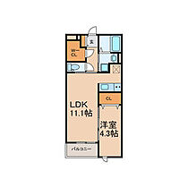 サクスィード久留米西  ｜ 福岡県久留米市梅満町1614-1（賃貸マンション1LDK・3階・40.08㎡） その2