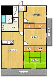 KS I マンション 1階3LDKの間取り