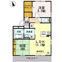 福岡県久留米市合川町1182-1（賃貸アパート2LDK・3階・48.31㎡） その2