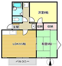 ウエストヴィレッジ B101 ｜ 福岡県久留米市長門石2丁目8-47（賃貸アパート2LDK・1階・54.00㎡） その2