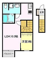 CASA上津 201 ｜ 福岡県久留米市上津町2192-18（賃貸アパート1LDK・2階・32.29㎡） その2