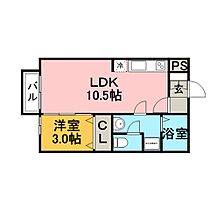 福岡県久留米市荒木町荒木1316-22（賃貸アパート1LDK・1階・33.60㎡） その2