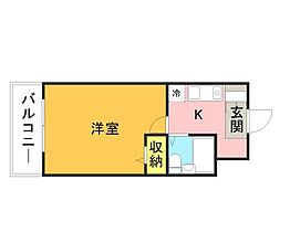 福岡県久留米市西町1046-4（賃貸マンション1K・3階・21.06㎡） その2