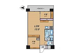 ライオンズマンション寄宮第2 2LDKの間取図画像
