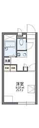 レオパレスみうらイチゴ駅 2階1Kの間取り