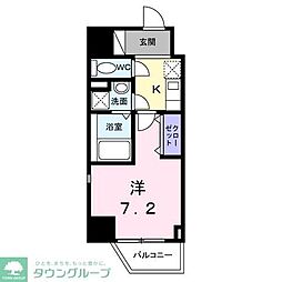 久里浜5丁目マンション 804 8階1Kの間取り