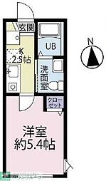 京急本線 追浜駅 徒歩11分の賃貸アパート 2階1Kの間取り