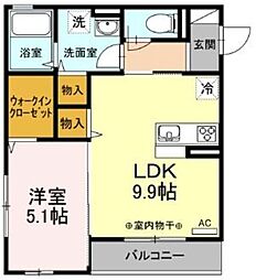 間取図画像 1LDK