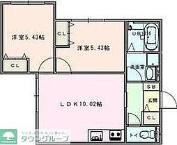 Sacrament Zushi 2LDKの間取図画像