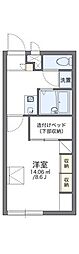 レオパレスいちごC 1Kの間取図画像