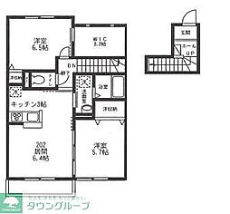 Adomani 2DKの間取図画像