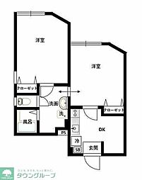 plage鎌倉 2DKの間取図画像