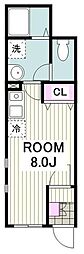 ジュネス久里浜 ワンルームの間取図画像