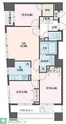 ドゥーエ横浜駅前 3LDKの間取図画像