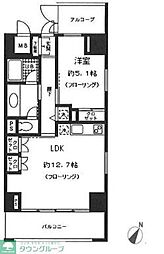 ロジュマン湘南 1LDKの間取図画像