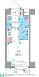 エストゥルース横浜吉野町II 1Kの間取図画像