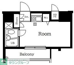パレ・ドール伊勢佐木町南2 ワンルームの間取図画像