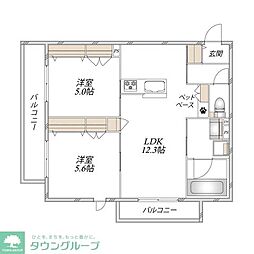 仮)上今泉2丁目メゾン 2LDKの間取図画像