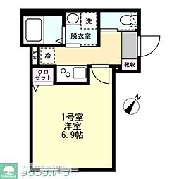 ベイルームプレミア金沢八景 1Kの間取図画像