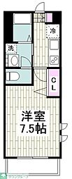 メゾンドバレー 1Kの間取図画像