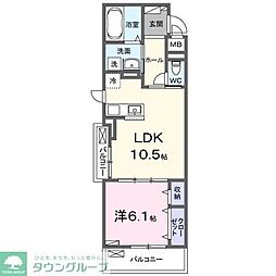 ル グランシャリオ 1LDKの間取図画像
