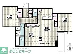茅ヶ崎市若松町マンション 3LDKの間取図画像