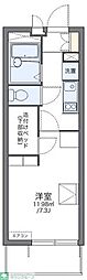 レオパレスブルースカイ 1Kの間取図画像