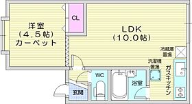 北海道石狩郡当別町錦町（賃貸アパート1LDK・1階・27.81㎡） その2