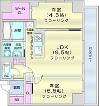 アルファスクエア中島公園  ｜ 北海道札幌市中央区南八条西6丁目（賃貸マンション2LDK・6階・48.42㎡） その2