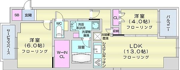 北海道札幌市中央区大通西9丁目(賃貸マンション2LDK・5階・56.12㎡)の写真 その2