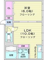 風のささやき  ｜ 北海道札幌市中央区南六条西18丁目（賃貸アパート1LDK・2階・34.60㎡） その2