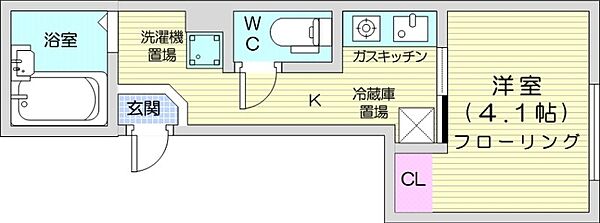 AJITO　S11 ｜北海道札幌市中央区南十一条西14丁目(賃貸マンション1K・4階・17.94㎡)の写真 その2