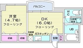 フォーライフ大通南  ｜ 北海道札幌市中央区南一条西14丁目（賃貸マンション1DK・2階・27.24㎡） その2