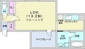 Living with moto　発寒3.3  ｜ 北海道札幌市西区発寒三条3丁目（賃貸マンション1K・1階・38.19㎡） その2