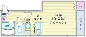 北海道札幌市北区北二十二条西8丁目1-30（賃貸マンション1K・4階・25.80㎡） その2